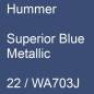 Preview: Hummer, Superior Blue Metallic, 22 / WA703J.